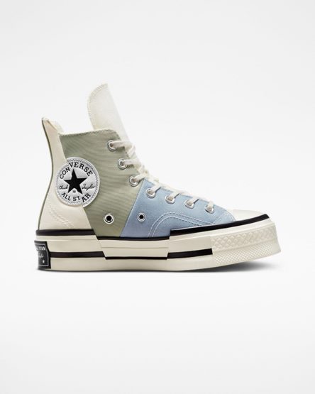 Zapatillas Altas Converse Chuck 70 Plus Material Mashup Hombre Verde Oliva | PE 27W0LE